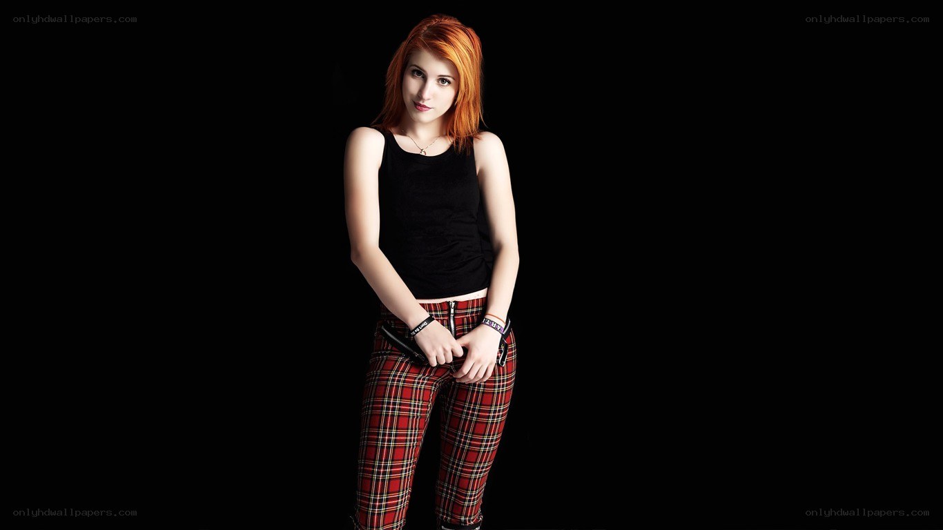 woman in plaid pants
