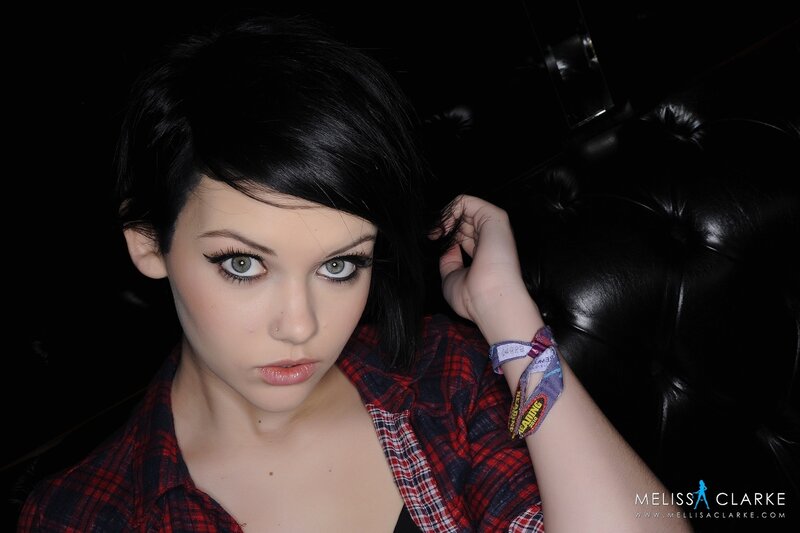 woman in plaid shirt