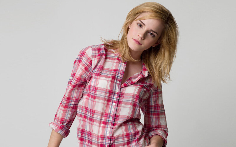 woman in plaid shirt