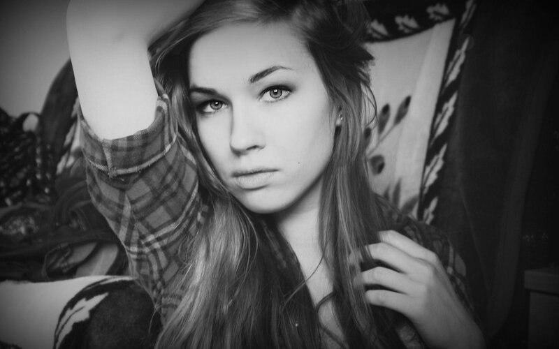 woman in plaid shirt