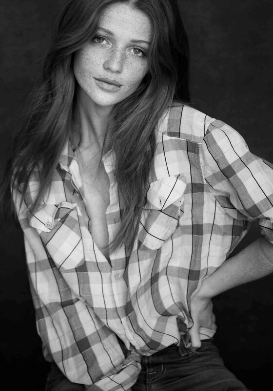woman in plaid shirt