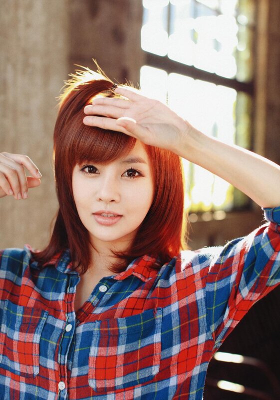 woman in plaid shirt