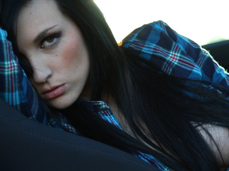 woman in plaid shirt