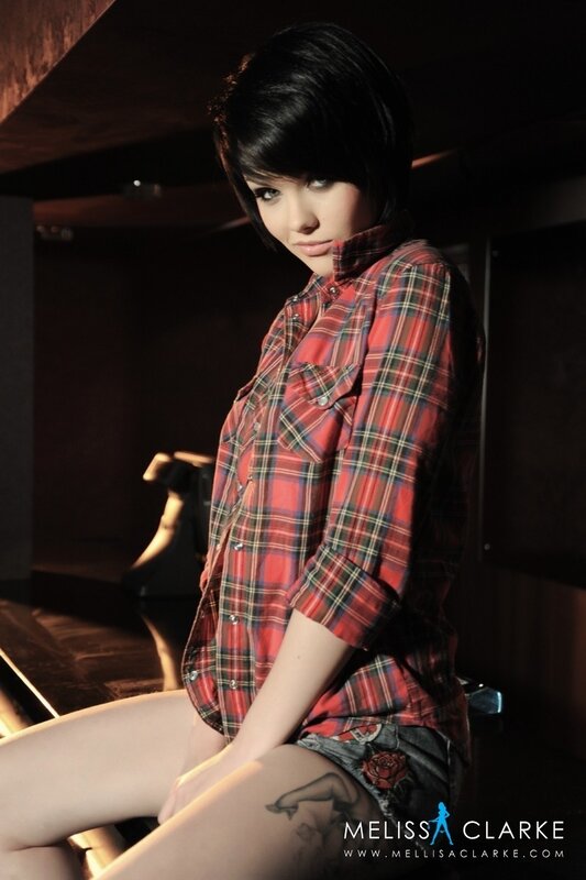 woman in plaid shirt