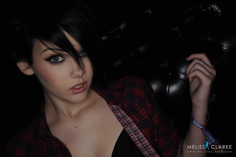 woman in plaid shirt