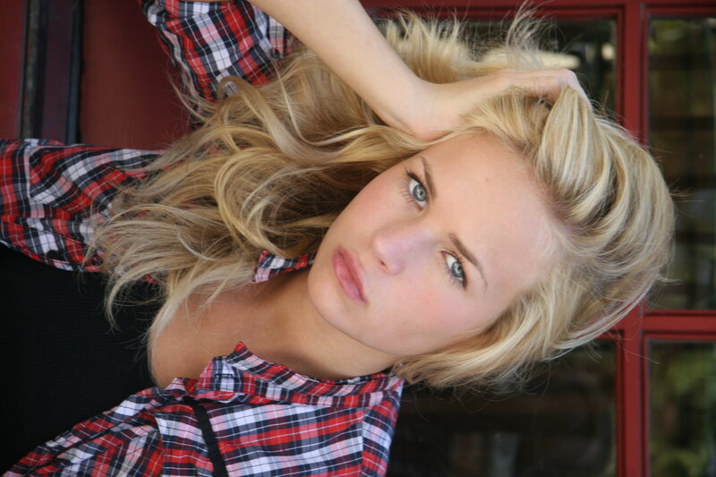 woman in plaid shirt