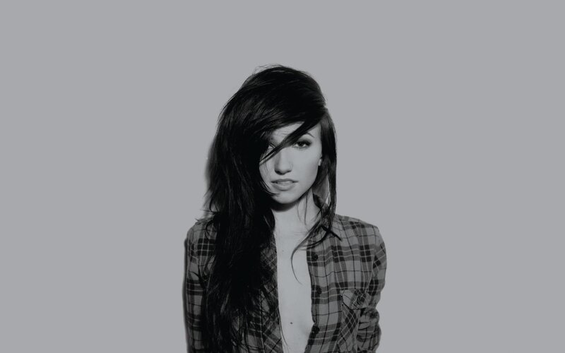woman in plaid shirt