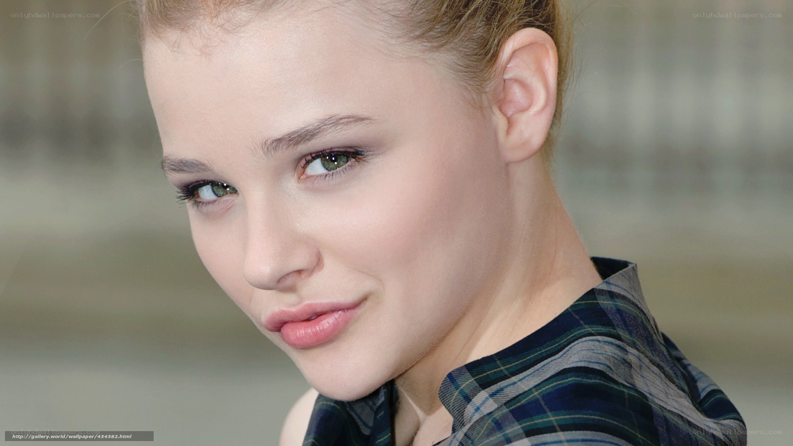 woman in plaid shirt