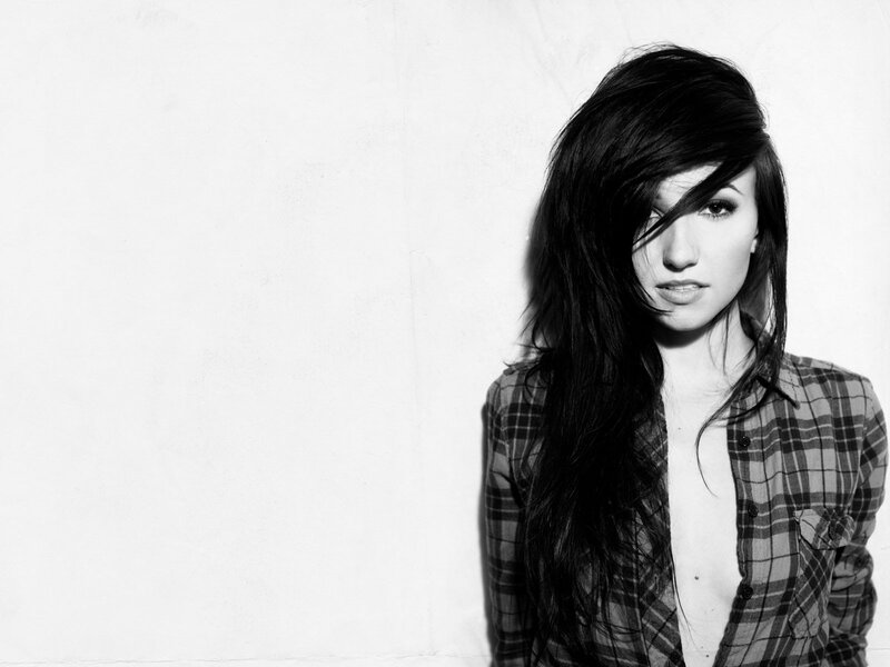 woman in plaid shirt