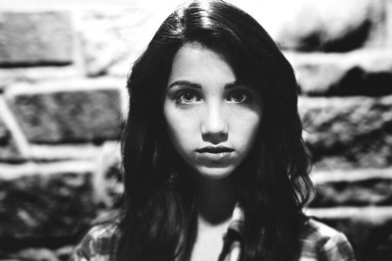 woman in plaid shirt