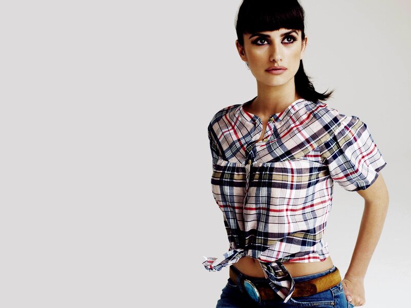 woman in plaid shirt