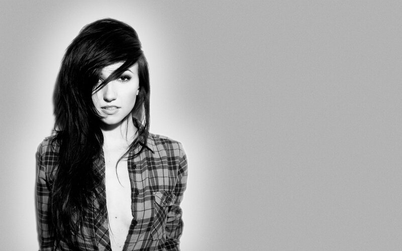 woman in plaid shirt