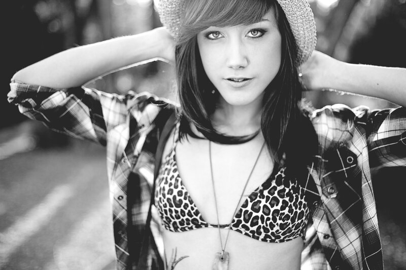 Woman in Plaid Shirt — Black, Confident, Photograph, Hat