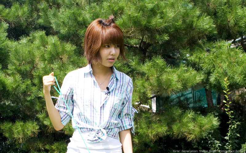 Woman in Plaid Shirt — Green, Outdoor