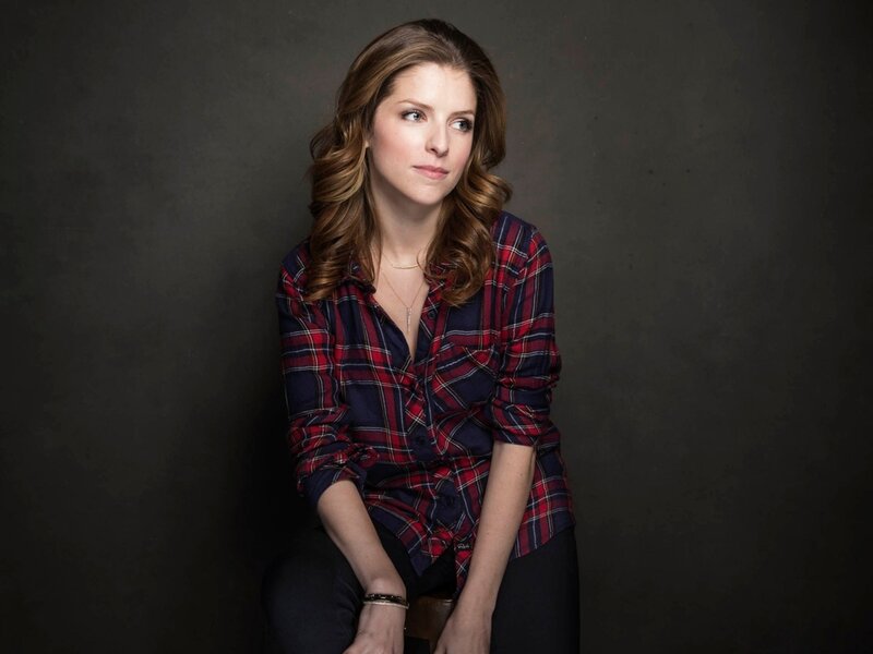 Woman in Plaid Shirt — Red, Contemplative