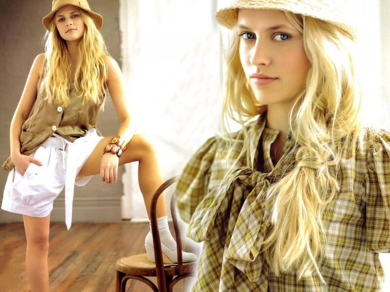 Woman in Plaid Shirt — Yellow