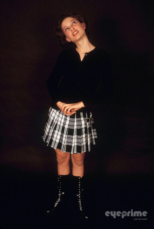 woman in plaid skirt