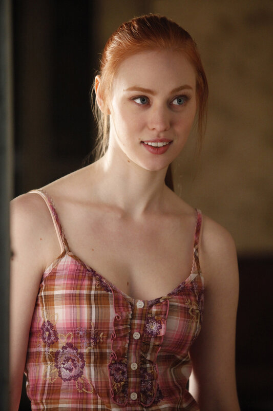 woman in plaid top