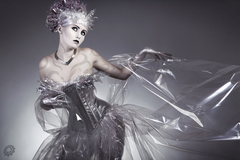 Woman in Plastic Costume