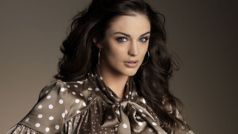 woman in polka dot blouse