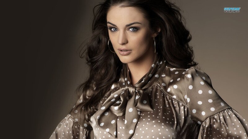 woman in polka dot blouse