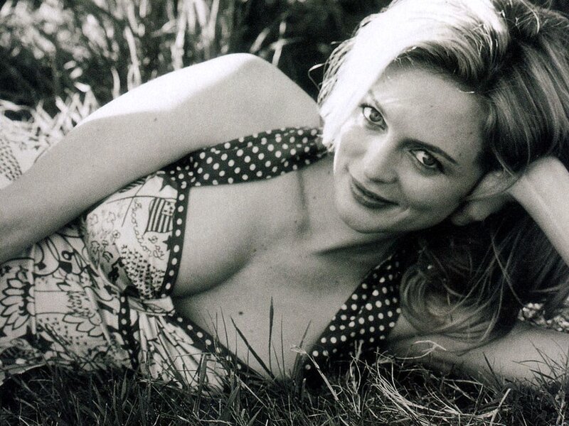 woman in polka dot dress