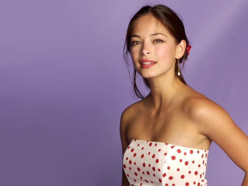 Woman in Polka-dot Dress — Purple, Calm