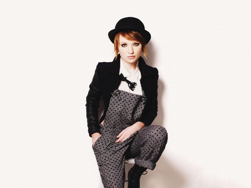 Woman in Polka-dot Overalls — Black