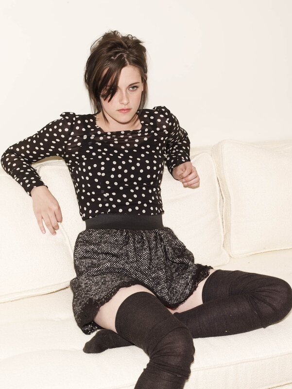 woman in polka dot top