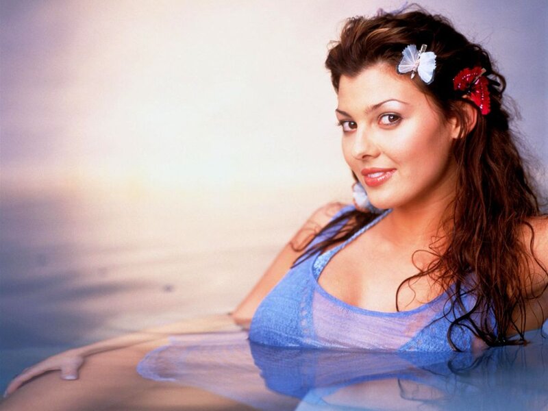 Woman in Pool — Blue, Serene, Afternoon, Photograph