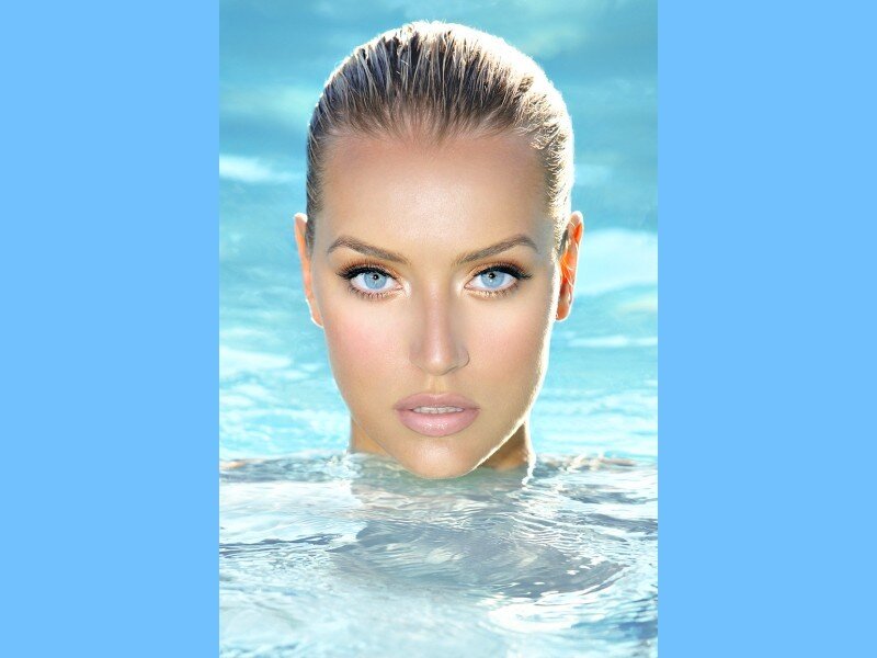 woman in pool water