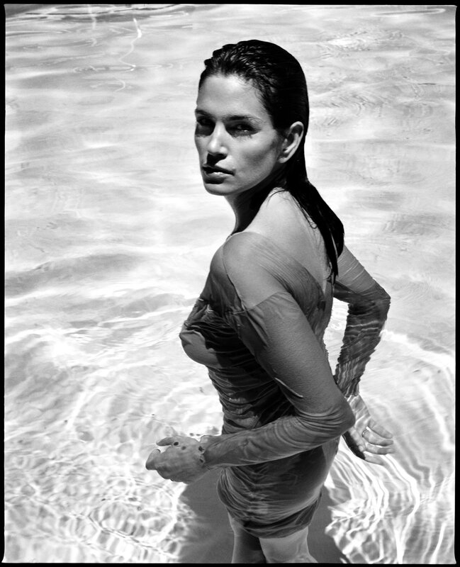 woman in pool water