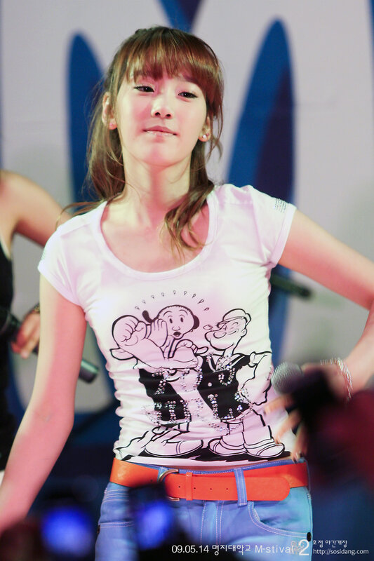 woman in popeye t-shirt