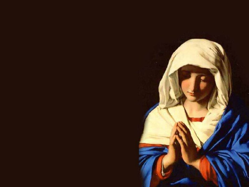 Woman in Prayer — Blue