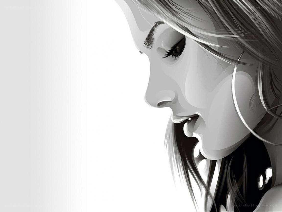 woman in profile