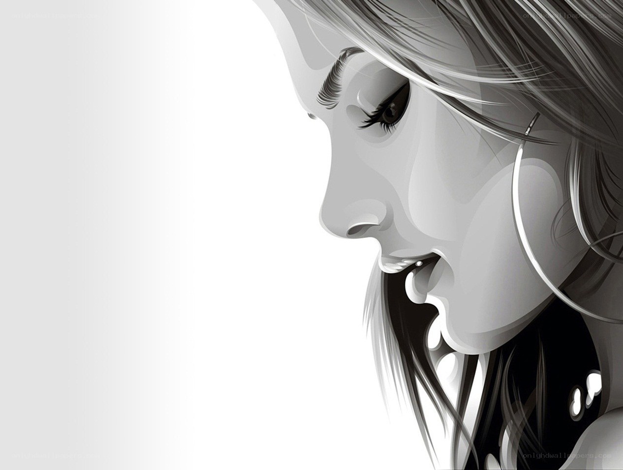 woman in profile