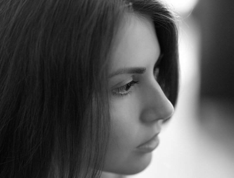 woman in profile