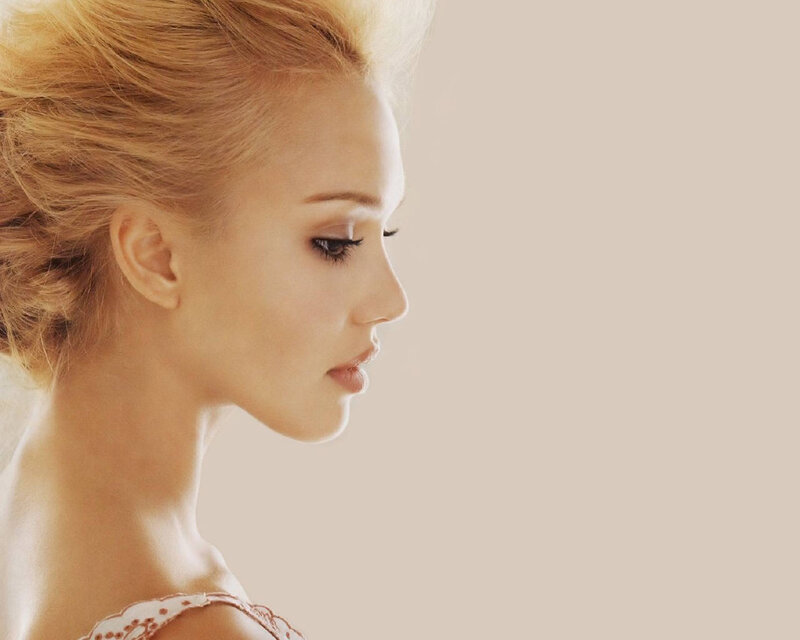 Woman in Profile — Beige, Calm