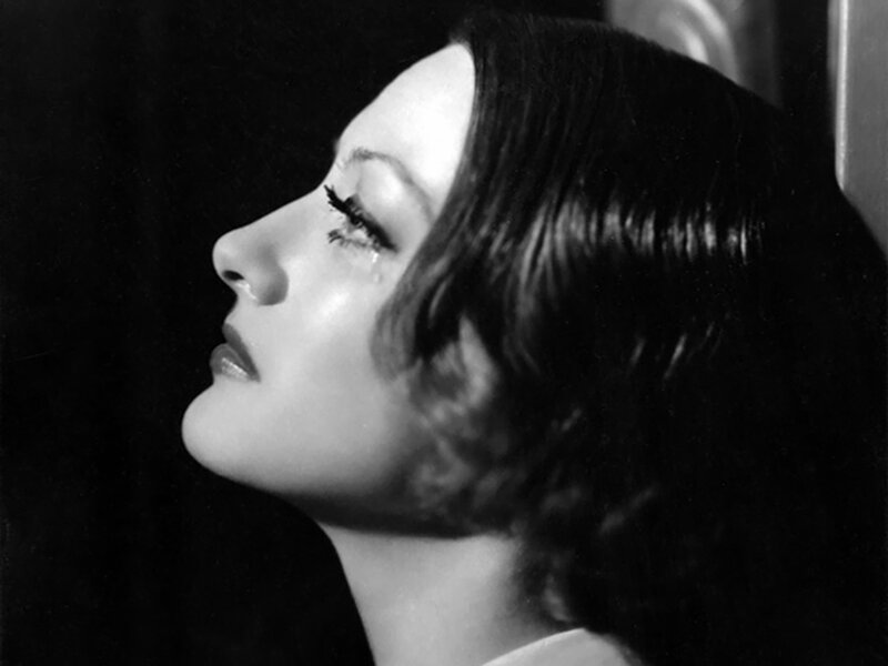 Woman in Profile — Black, Dramatic, Photograph, Tear
