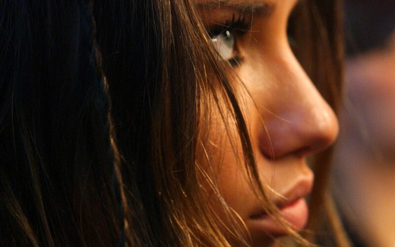 Woman in Profile — Brown, Neutral, Photograph, Hair, Face
