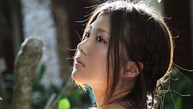 Woman in Profile — Brown, Serene, Afternoon, Photograph, Hair