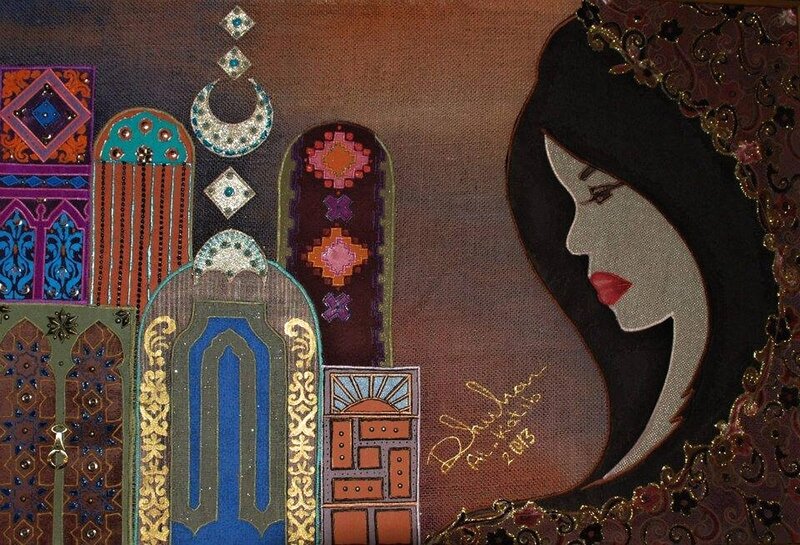 Woman in Profile — Brown, Serene, Night