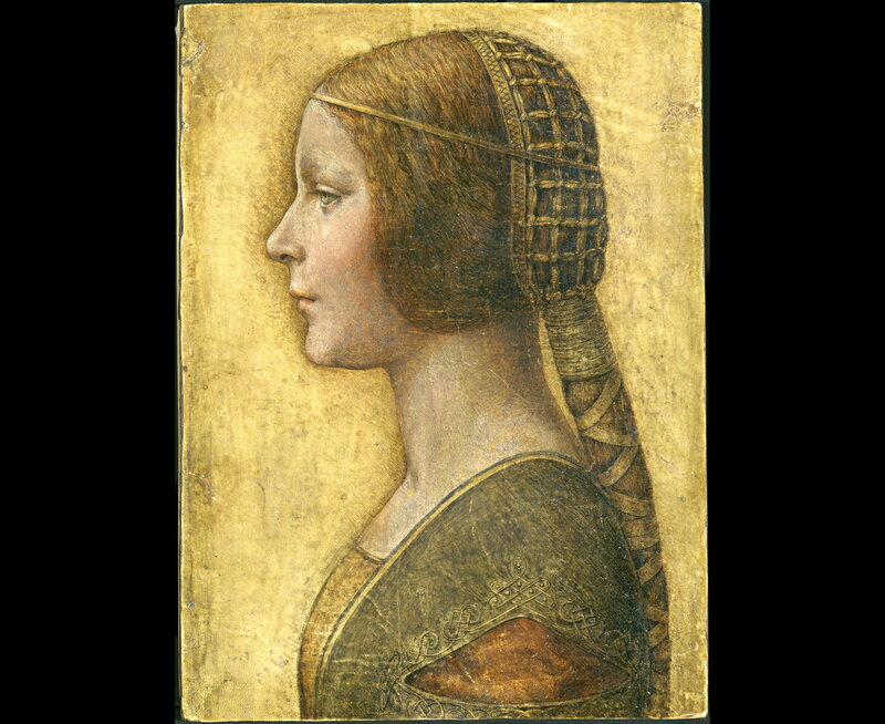 Woman in Profile — Gold, Serene