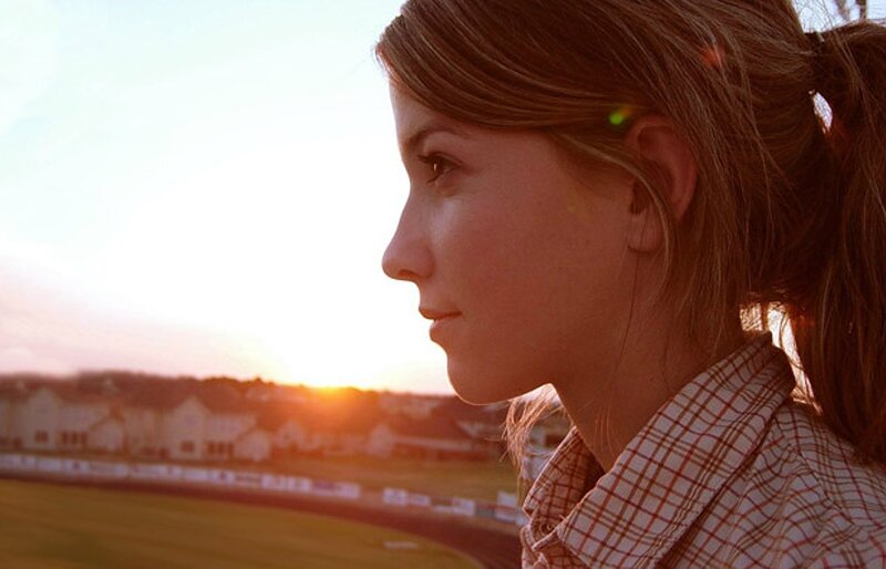 Woman in Profile — Orange