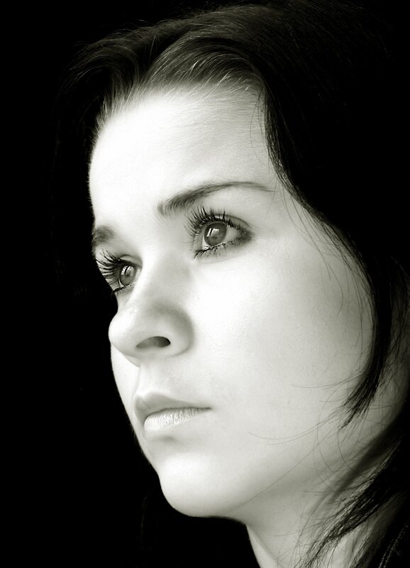 woman in profile portrait