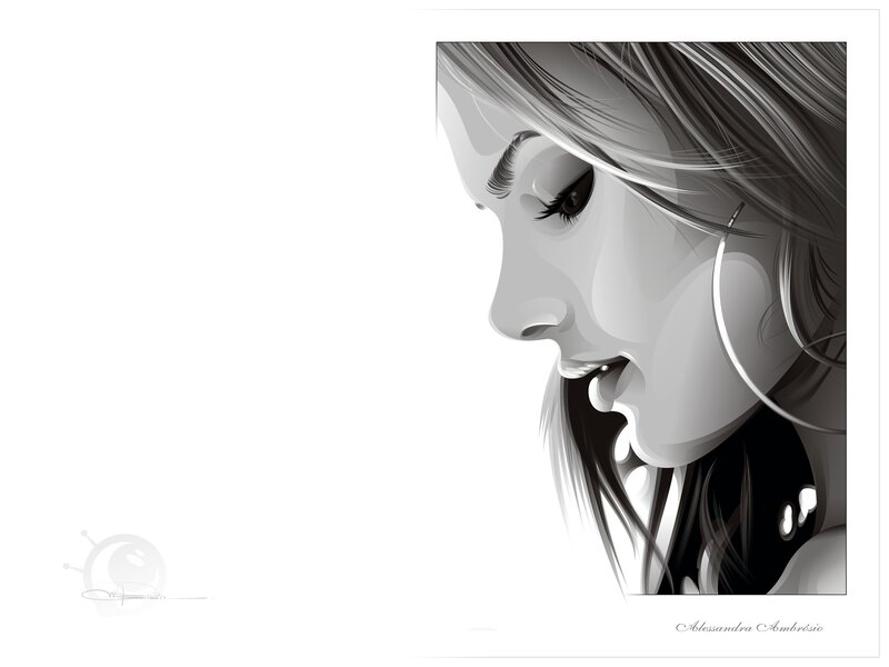 woman in profile portrait