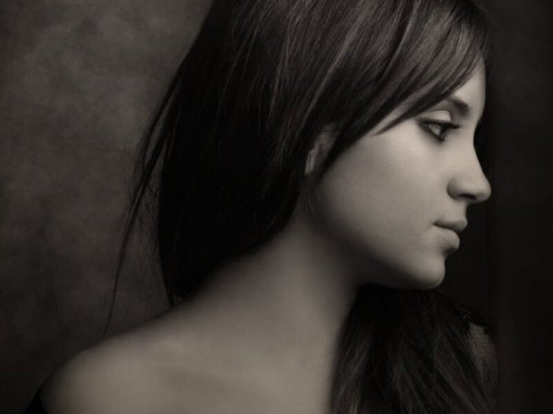 woman in profile portrait