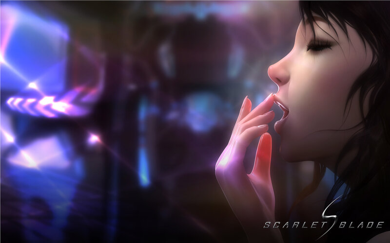 Woman in Profile — Purple, Dramatic