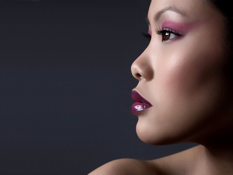 Woman in Profile — Purple