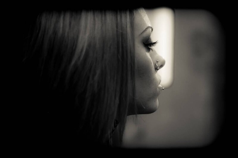 woman in profile view